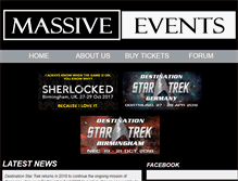 Tablet Screenshot of massiveevents.co.uk